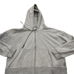 Gray Zip-Up jockey Hoodie